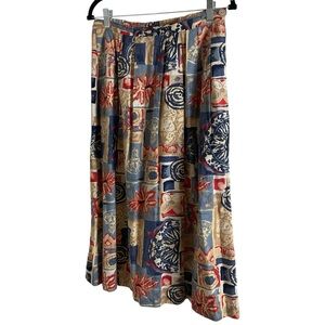 Essentials by worthington Multicolor Patterned Women's Skirt size 14
